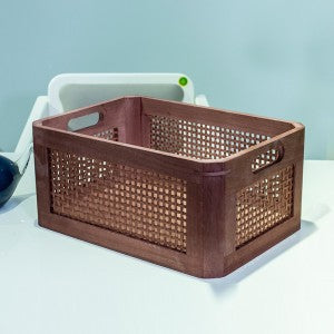 Practical Storage Basket made of Wood | High & Bury
