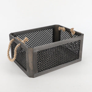 Practical Storage Basket made of Wood | High & Bury