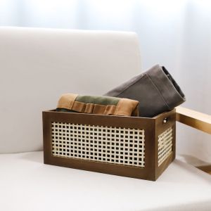 Practical Storage Basket made of Wood | High & Bury