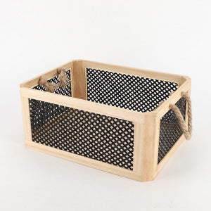 Practical Storage Basket made of Wood | High & Bury