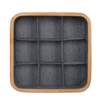 Practical Storage Basket with Compartments Bamboo Soft Textile | High & Bury