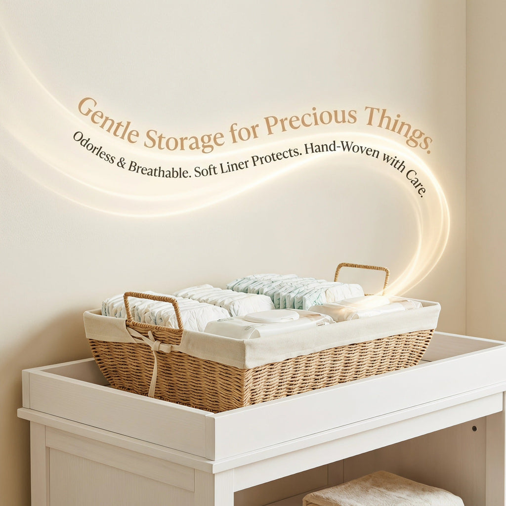 Practical Storage Basket with Fabric Lining | High & Bury