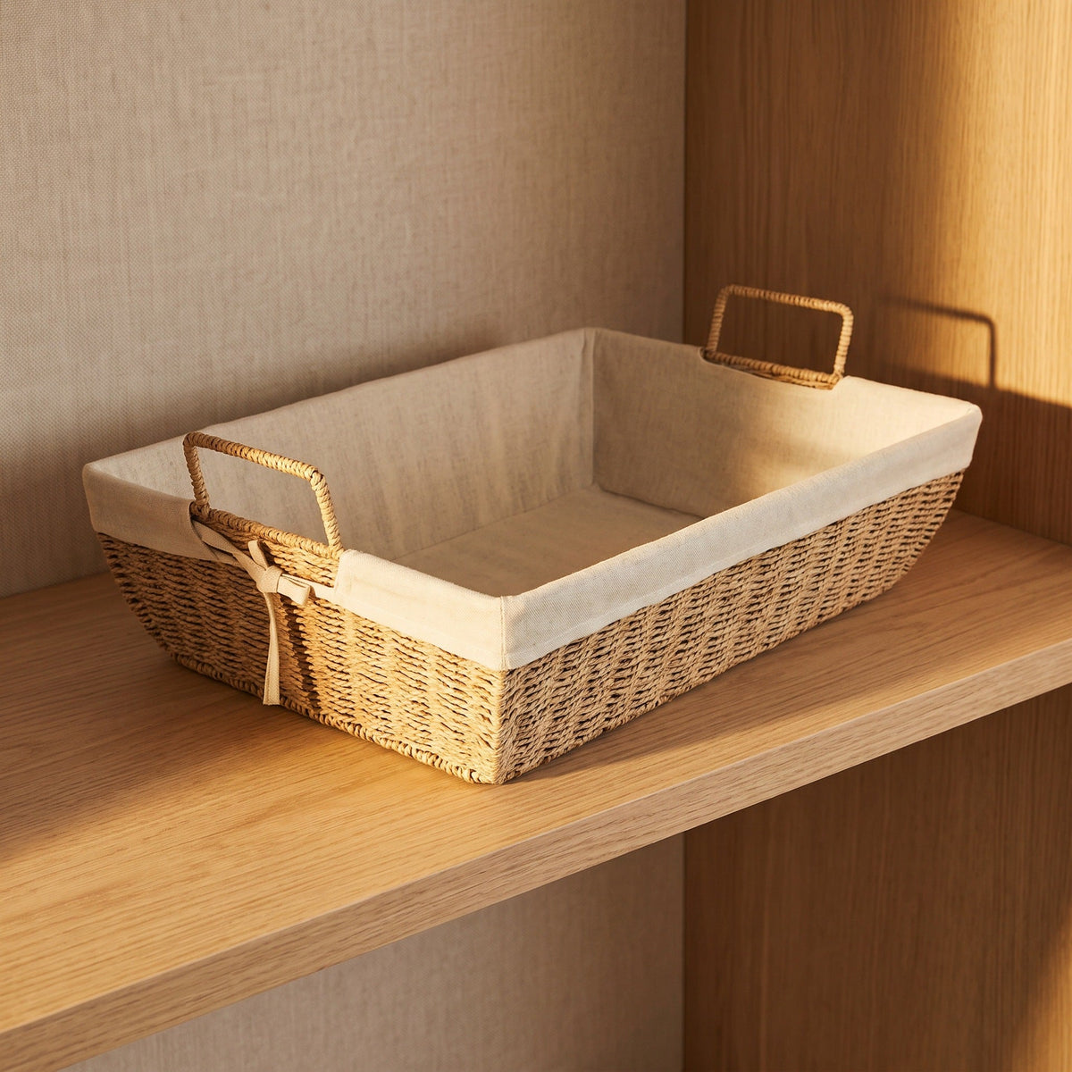 Practical Storage Basket with Fabric Lining | High & Bury