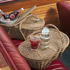 Practical Storage Basket with Lid made of Woven Natural Material | High & Bury