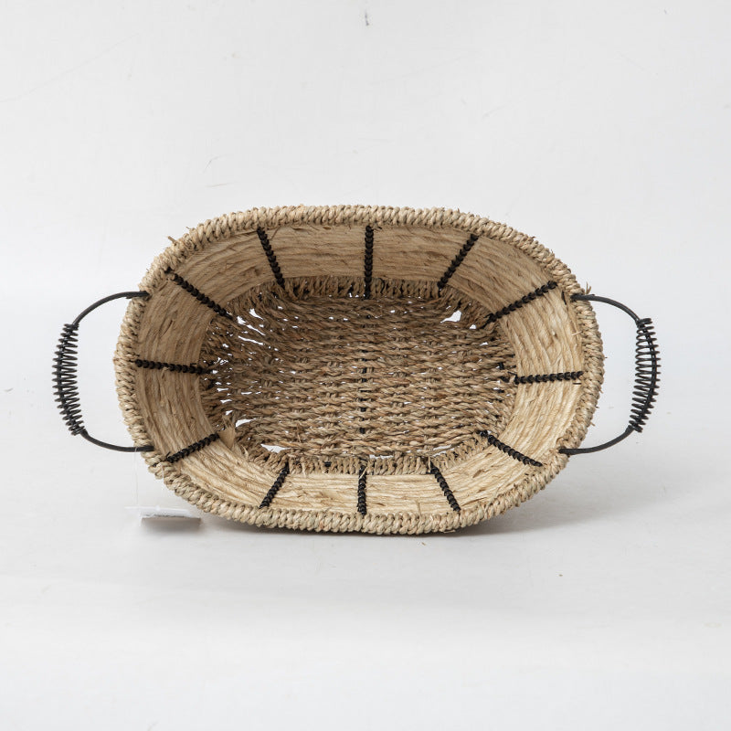 Practical Storage Basket with Stainless Steel Handles | High & Bury