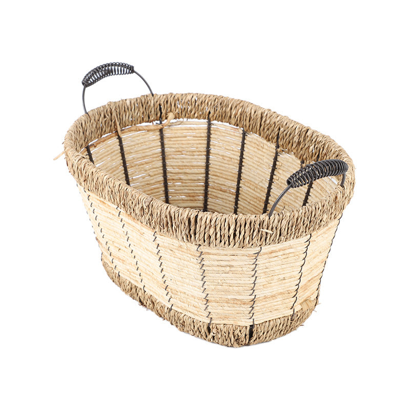 Practical Storage Basket with Stainless Steel Handles | High & Bury