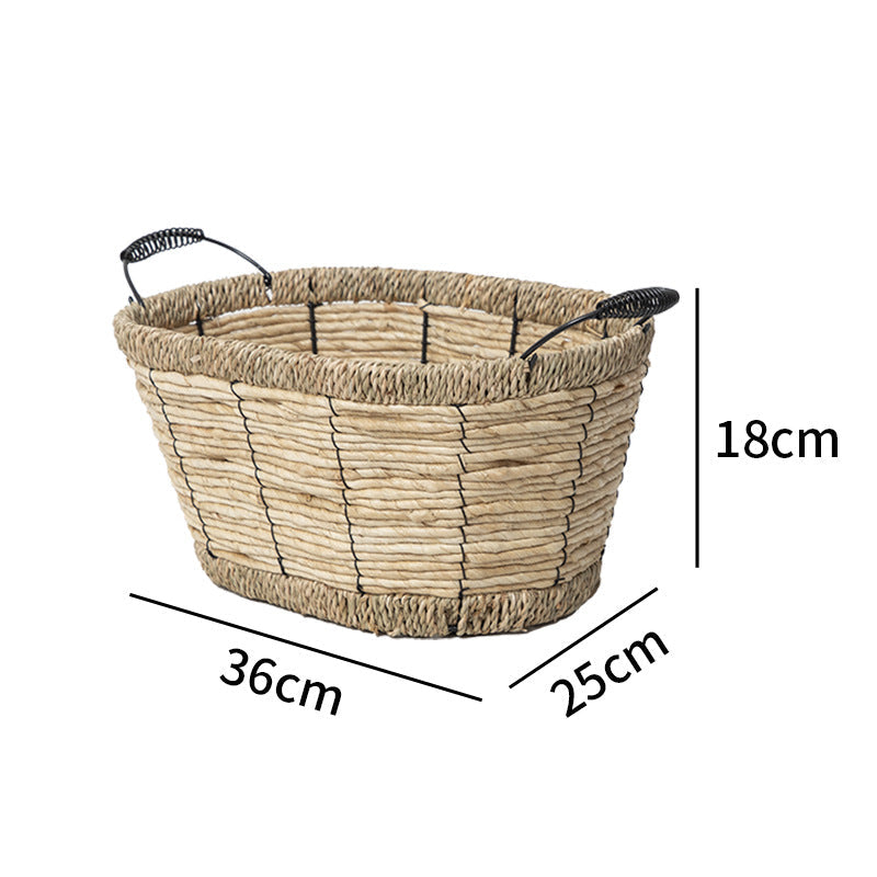 Practical Storage Basket with Stainless Steel Handles | High & Bury