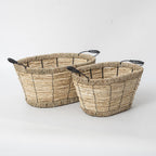 Practical Storage Basket with Stainless Steel Handles | High & Bury