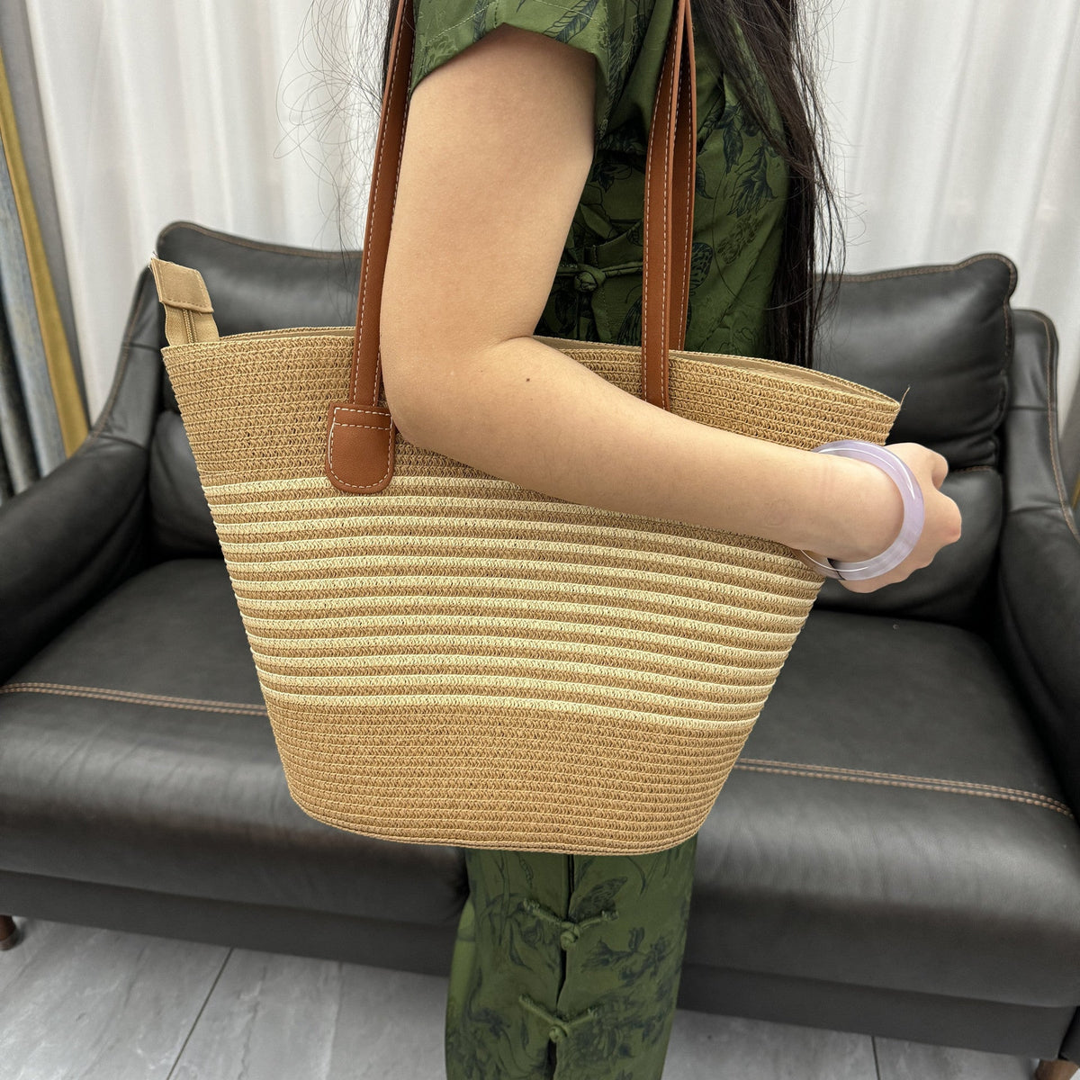 Practical Woven Shopping Bag | High & Bury