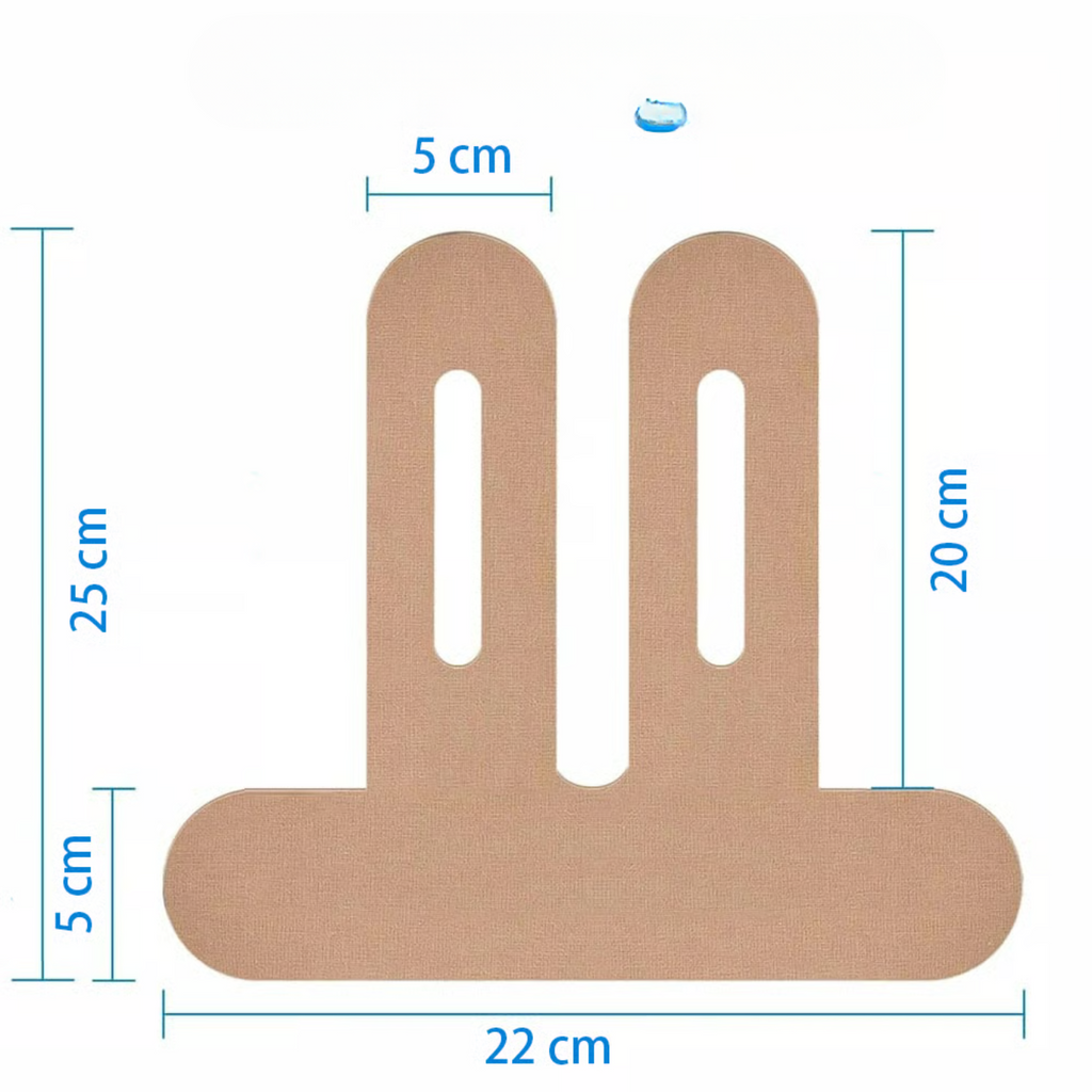 Pre-Cut Kinesiology Knee Tape, Cotton Blend, 25 cm x 5 cm, view 3