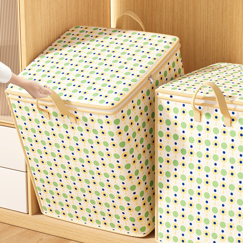 Premium Herringbone Pattern Storage Basket | High & Bury