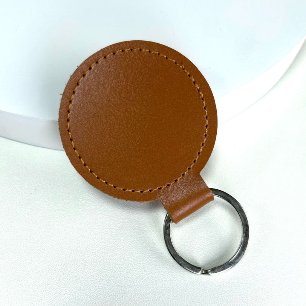 Premium Leather Round Keychain | High & Bury