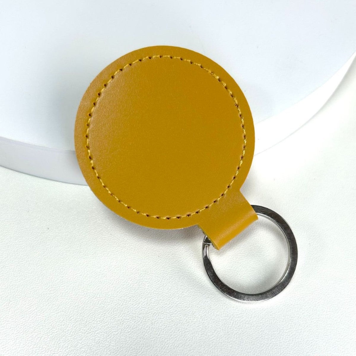 Premium Leather Round Keychain | High & Bury