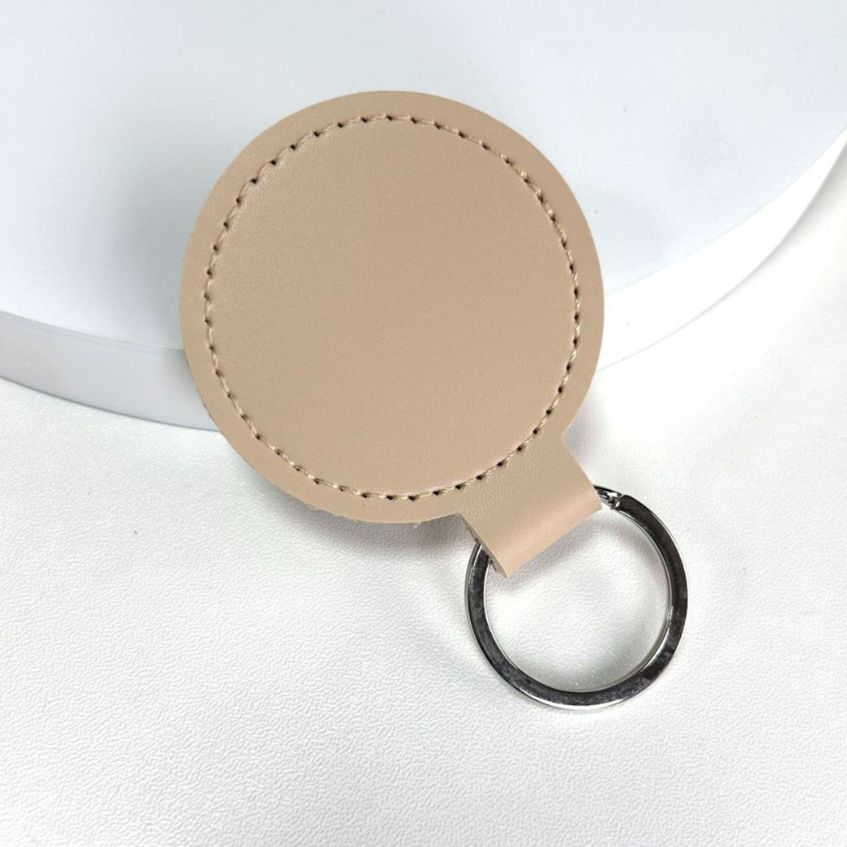 Premium Leather Round Keychain | High & Bury
