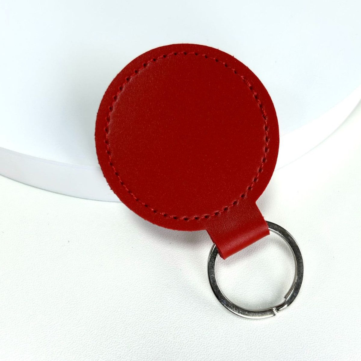 Premium Leather Round Keychain | High & Bury