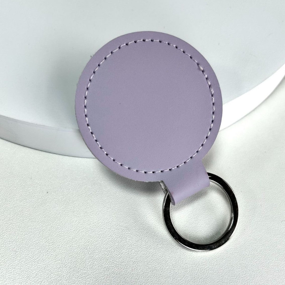 Premium Leather Round Keychain | High & Bury