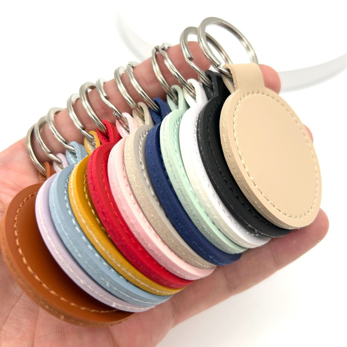 Premium Leather Round Keychain | High & Bury