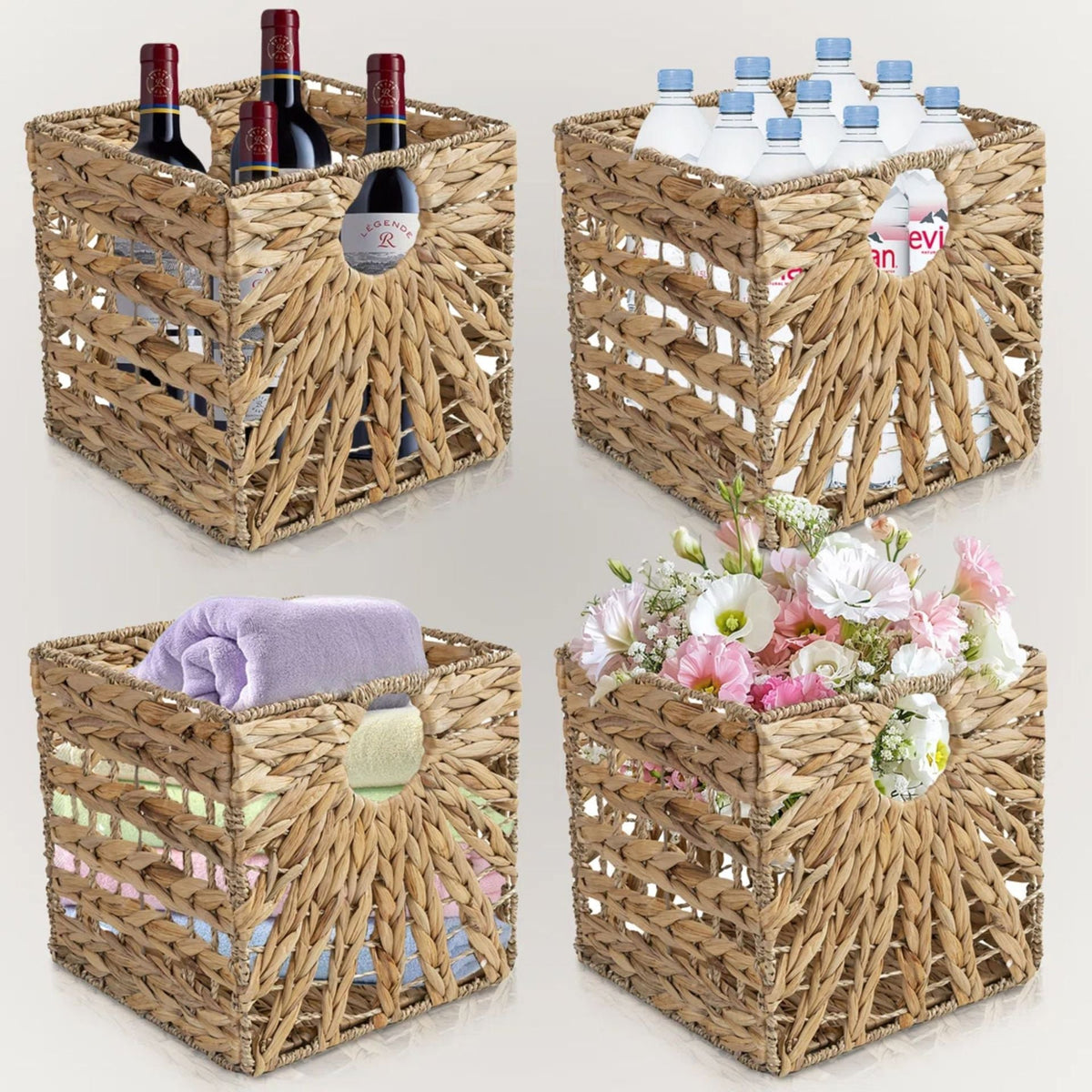 Premium Water Hyacinth Storage Basket | High & Bury