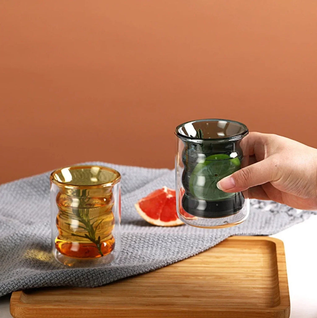 Quarrycliff Double Glass Cup