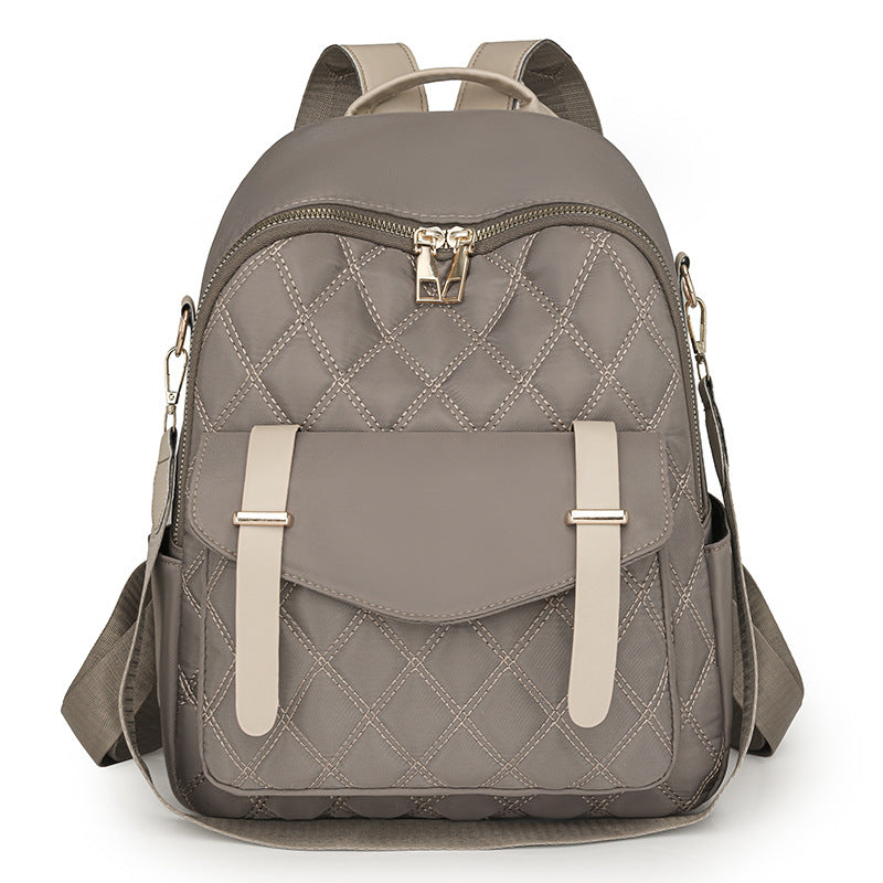 Quilted Fashion Backpack with Pockets and Adjustable Padded Straps, view 5