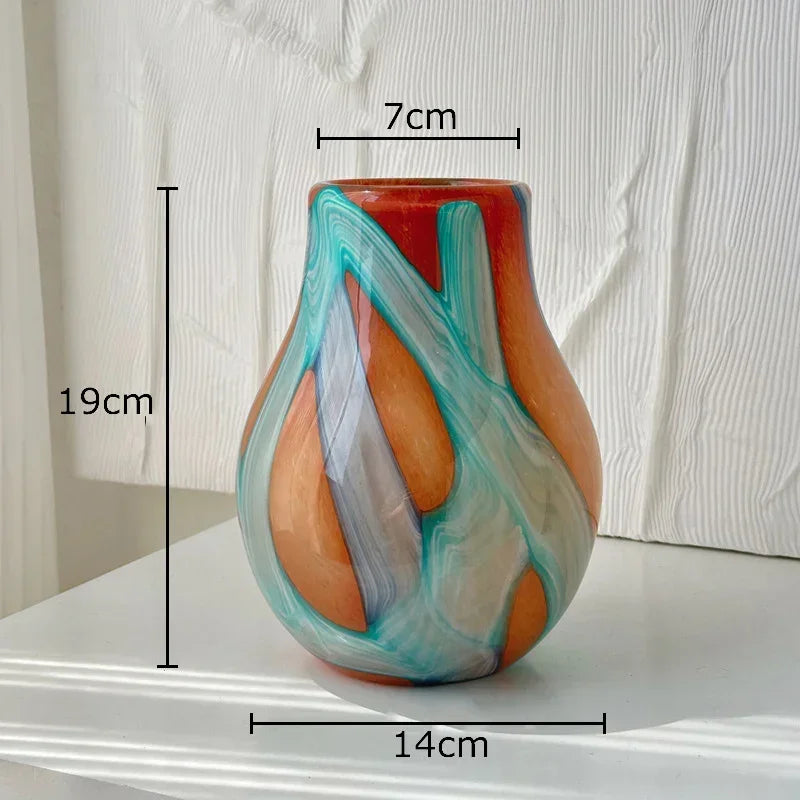 Quinruna Striped Glass Vase
