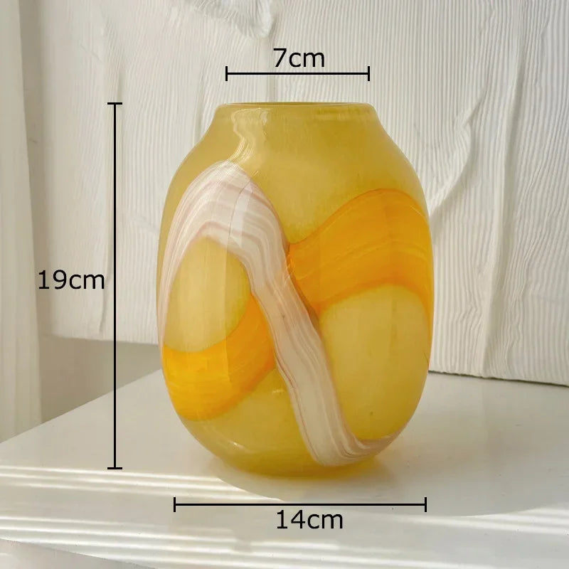 Quinruna Striped Glass Vase