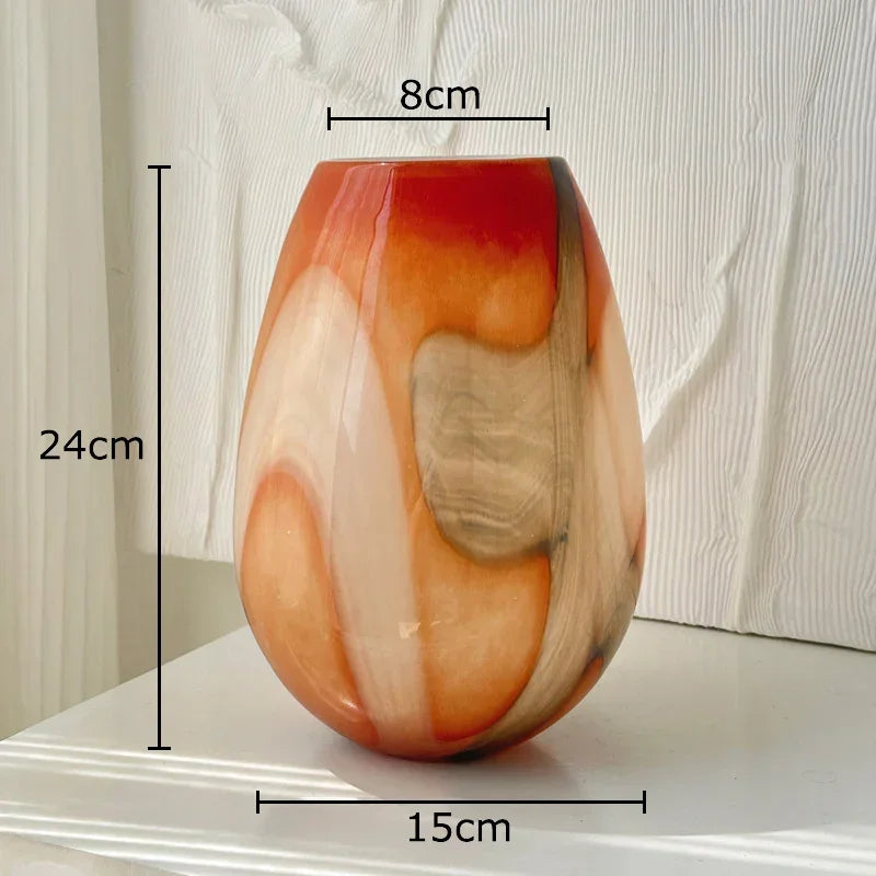 Quinruna Striped Glass Vase
