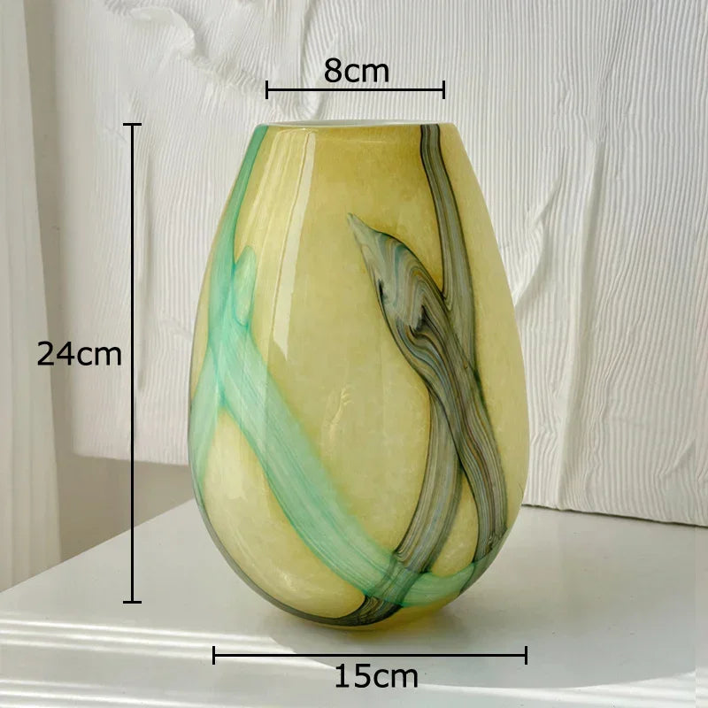 Quinruna Striped Glass Vase