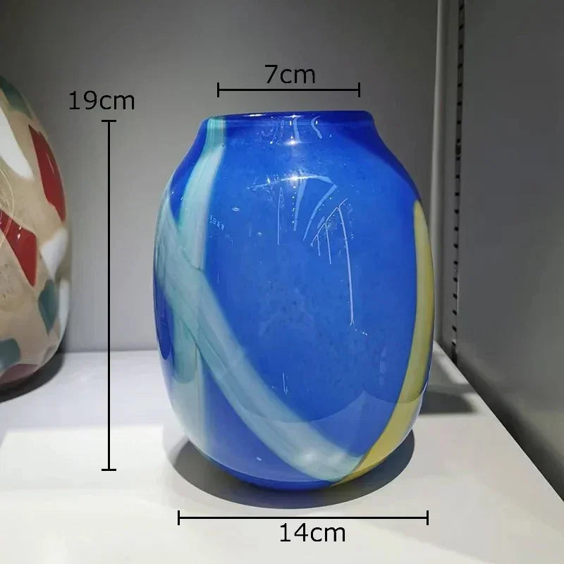 Quinruna Striped Glass Vase