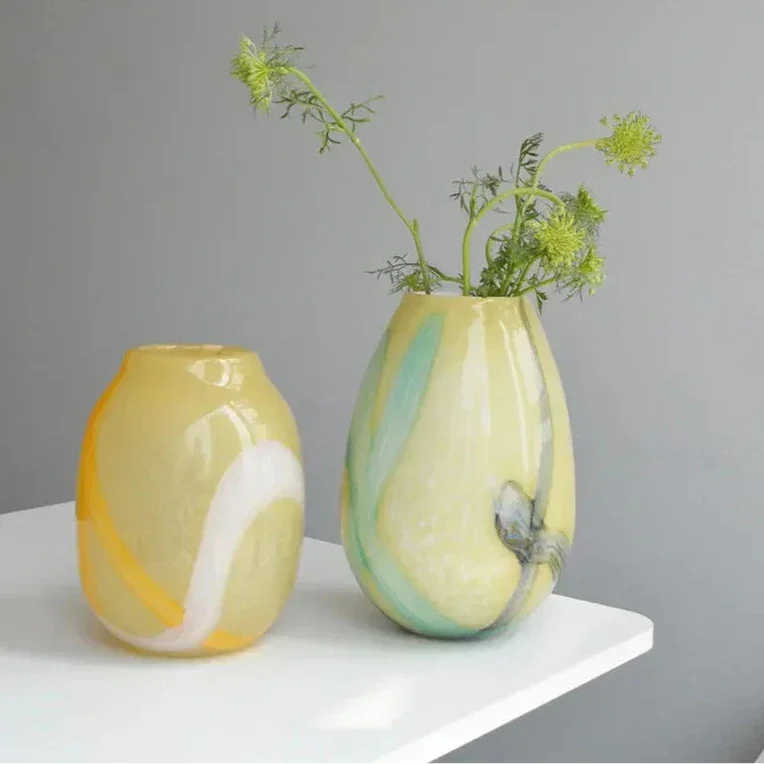 Quinruna Striped Glass Vase