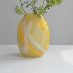 Quinruna Striped Glass Vase
