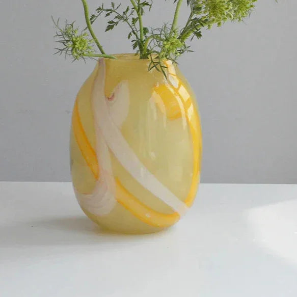 Quinruna Striped Glass Vase