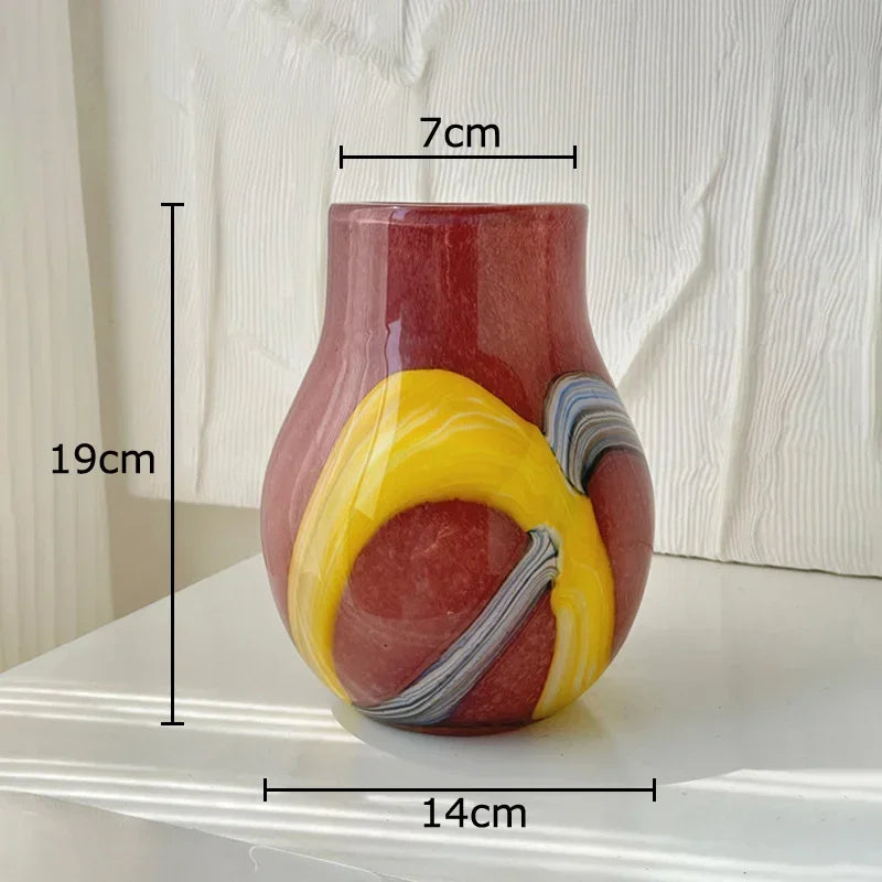 Quinruna Striped Glass Vase