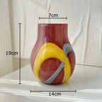 Quinruna Striped Glass Vase