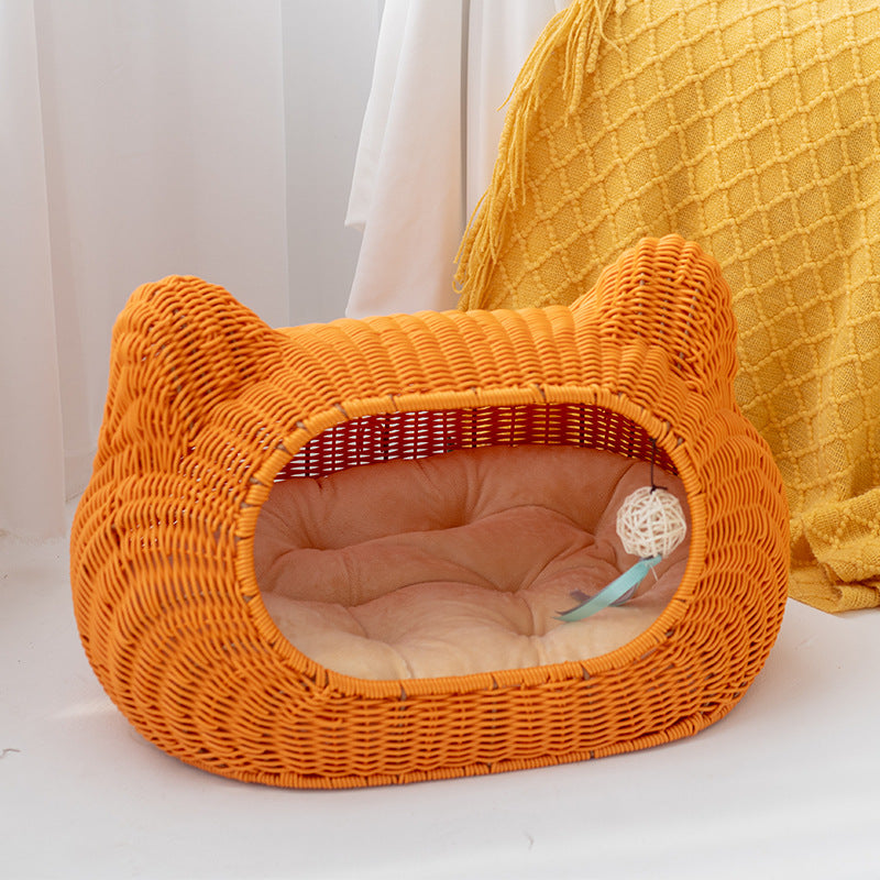 Rattan Cat Cave | High & Bury