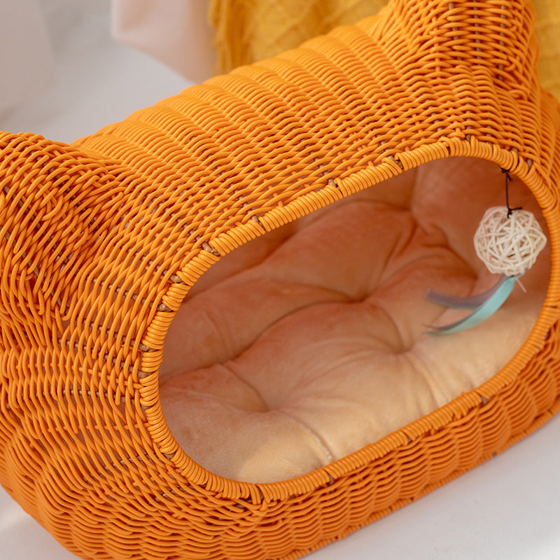 Rattan Cat Cave | High & Bury