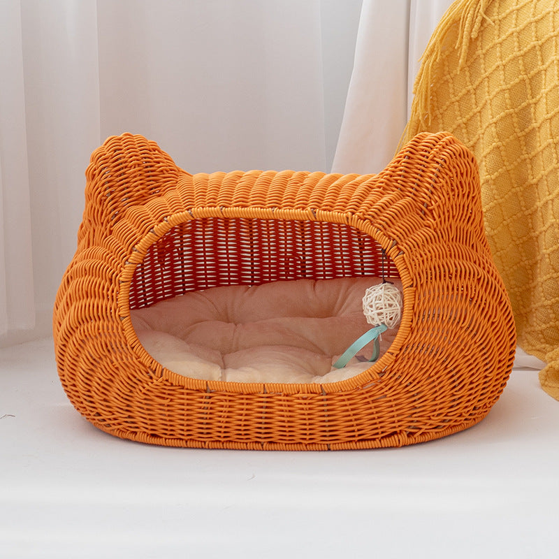 Rattan Cat Cave | High & Bury