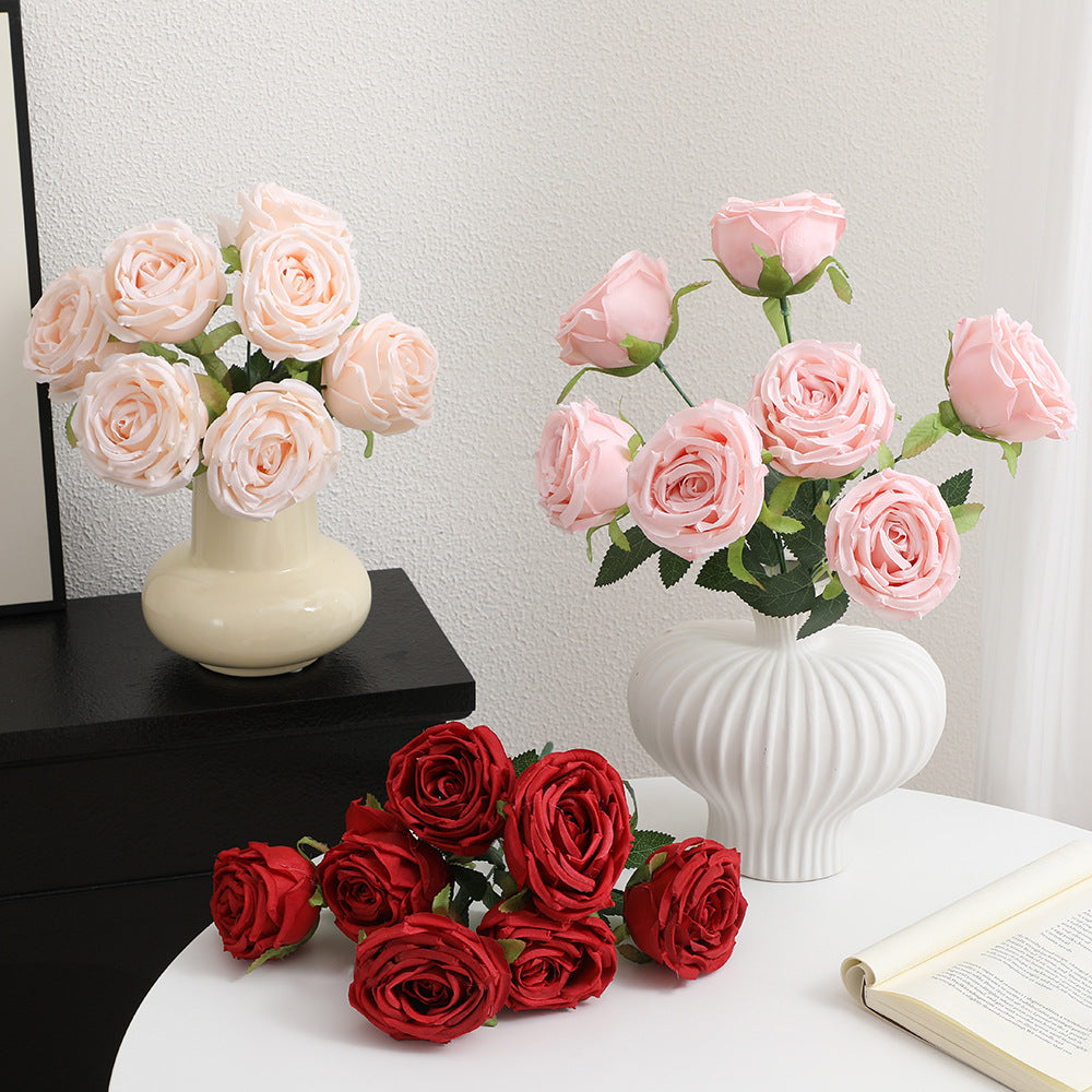 Realistic Artificial Rose Petals with Leaves | High & Bury
