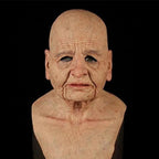 Realistic Full-Face Latex Mask, Elderly Man with Facial Hair, for Cosplay, view 10