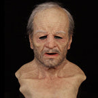 Realistic Full-Face Latex Mask, Elderly Man with Facial Hair, for Cosplay, view 17