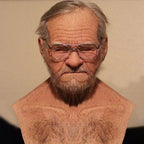 Realistic Full-Face Latex Mask, Elderly Man with Facial Hair, for Cosplay, view 2