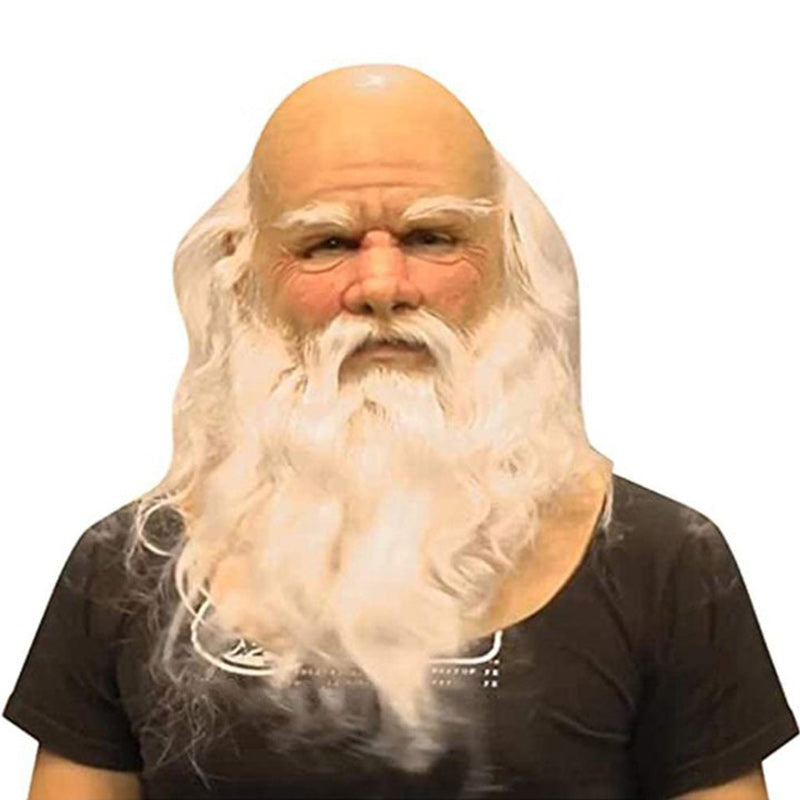 Realistic Full-Face Latex Mask, Elderly Man with Facial Hair, for Cosplay, view 26
