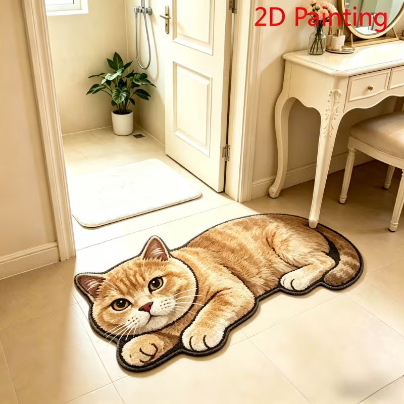 Realistic Lion Cub Shaped Floor Mat | High & Bury