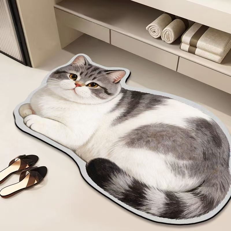 Realistic Lion Cub Shaped Floor Mat | High & Bury