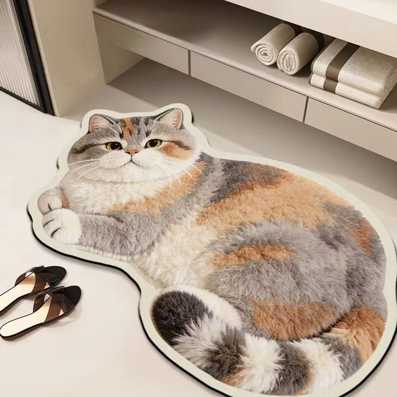 Realistic Lion Cub Shaped Floor Mat | High & Bury