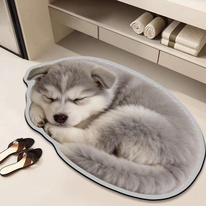 Realistic Lion Cub Shaped Floor Mat | High & Bury