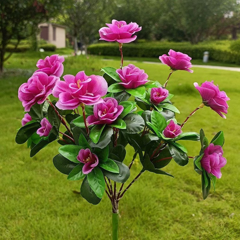 Realistic Silk Camellia Bouquet with Lifelike Leaves and Flexible Stem | High & Bury