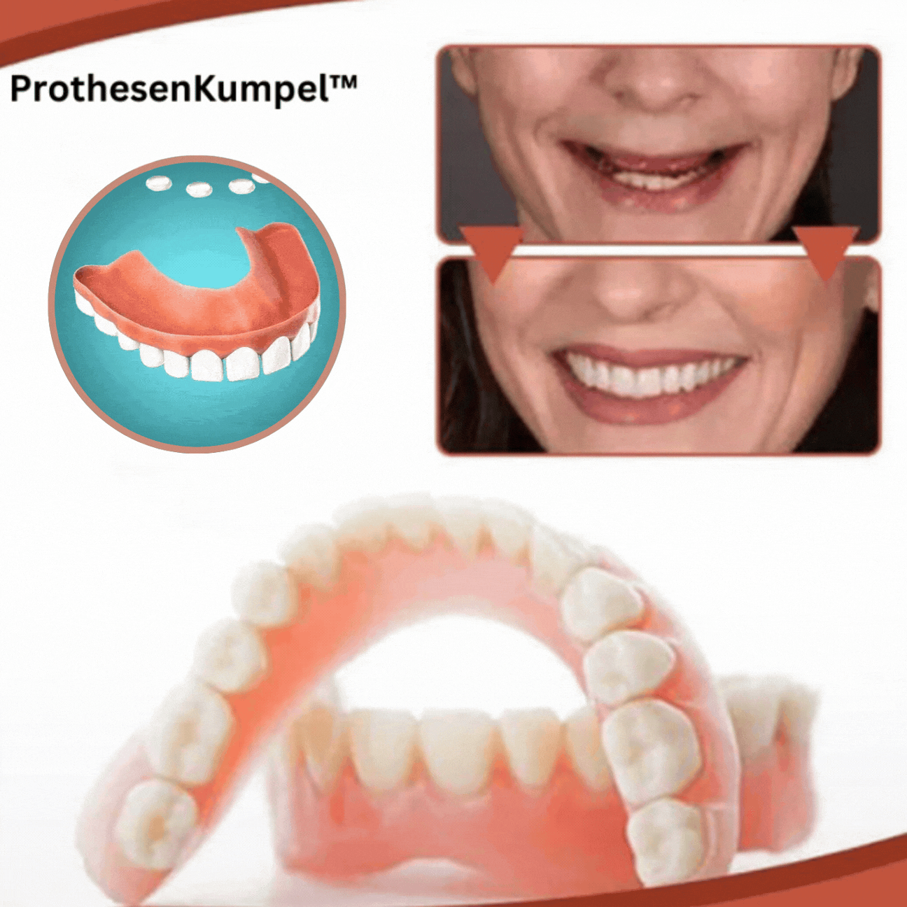 Realistic temporary dental filling strips for upper and lower teeth, view 4