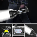 Rechargeable Handheld LED Spotlight Torch, 8000mAh, ABS, 90 × 210mm, view 10