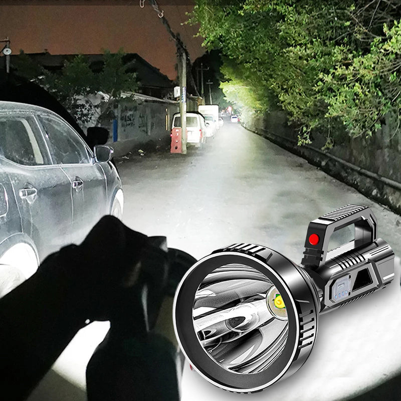 Rechargeable Handheld LED Spotlight Torch, 8000mAh, ABS, 90 × 210mm, view 5
